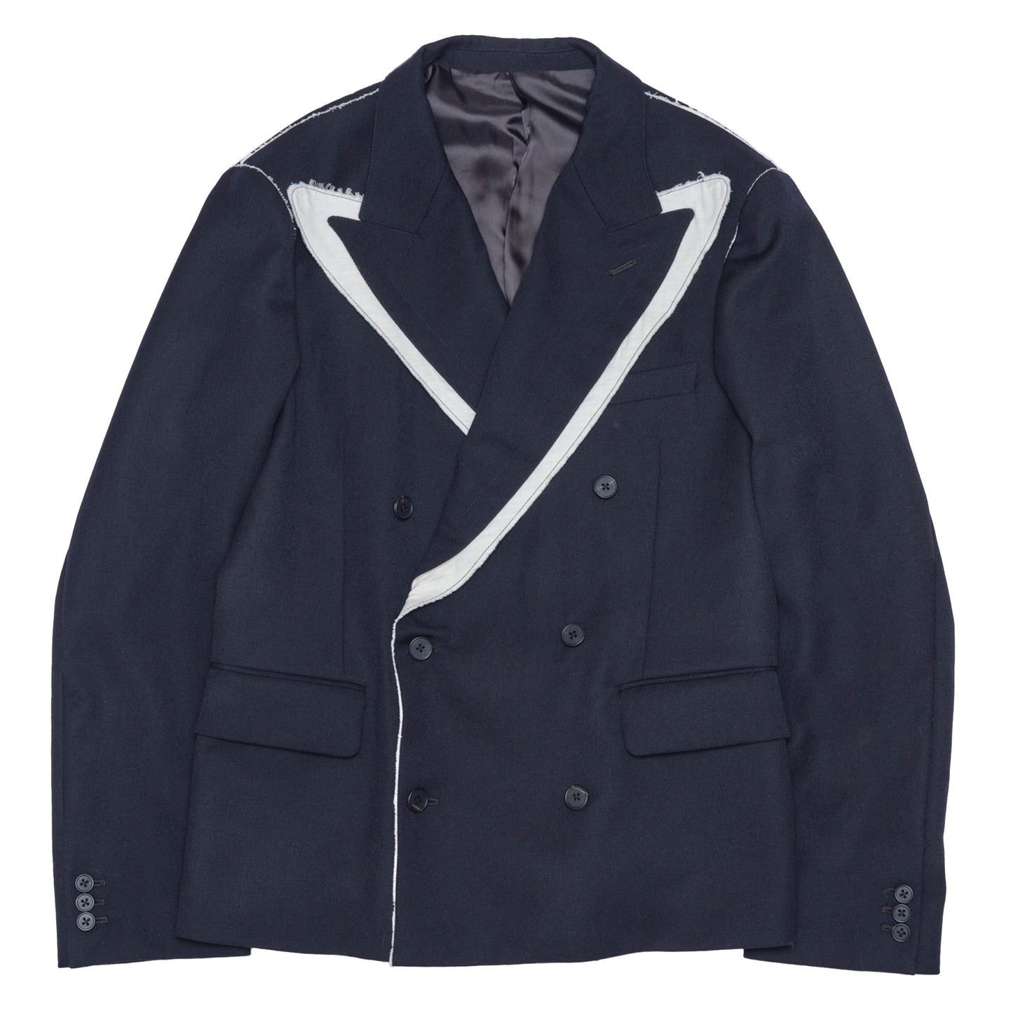 DOUBLE BREASTED JACKET【NAVY】