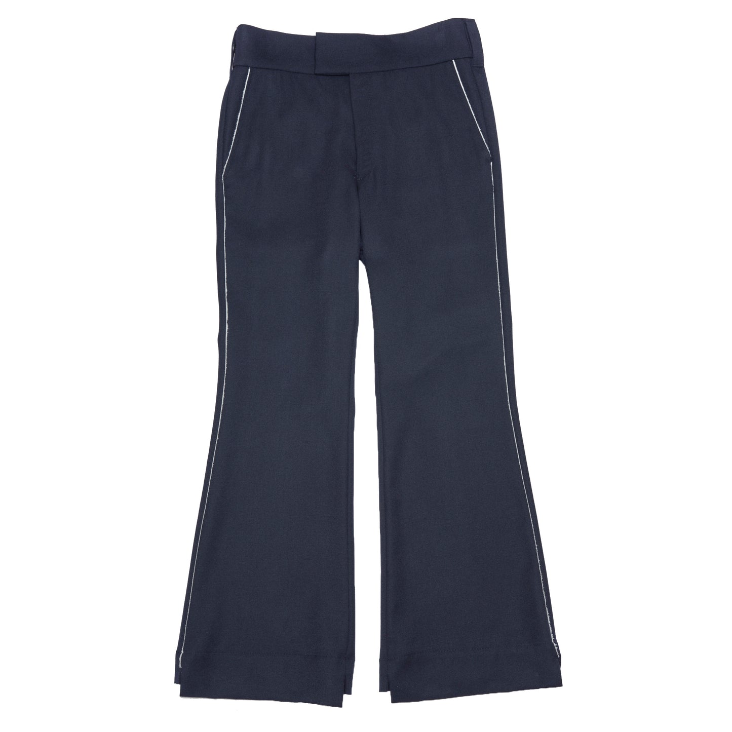 FLARED TROUSERS【NAVY】