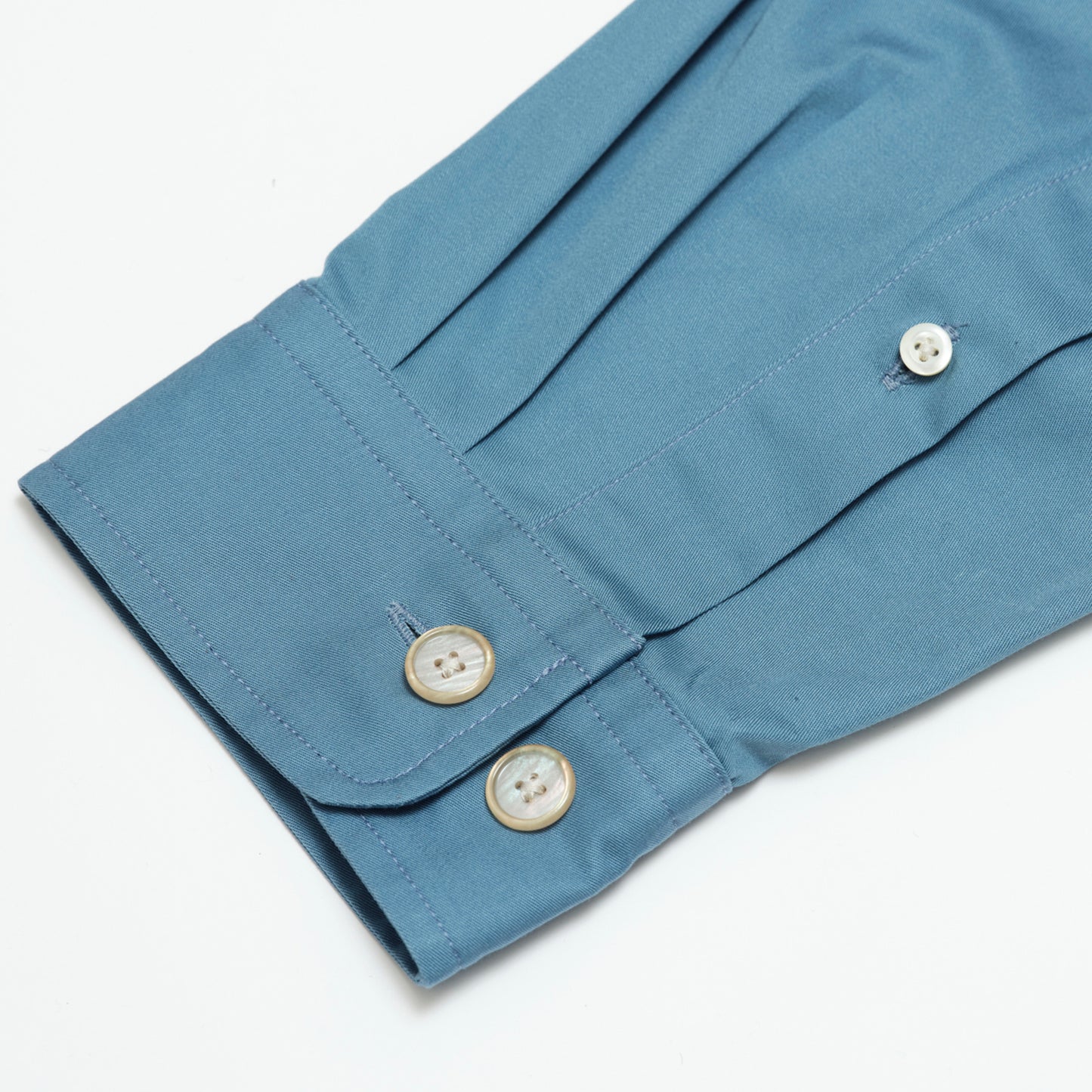 LONG POINT DOUBLE POCKET SHIRT【BLUE GRAY】