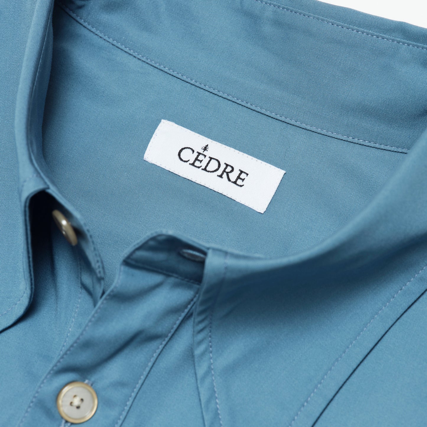 LONG POINT DOUBLE POCKET SHIRT【BLUE GRAY】