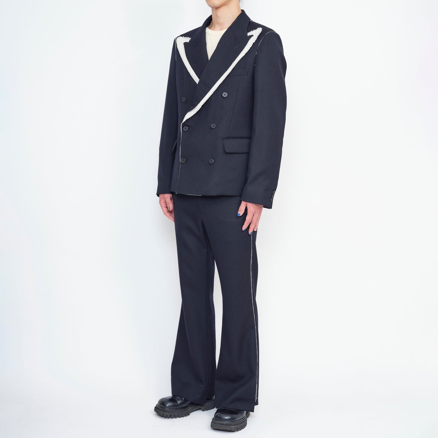 DOUBLE BREASTED JACKET【NAVY】