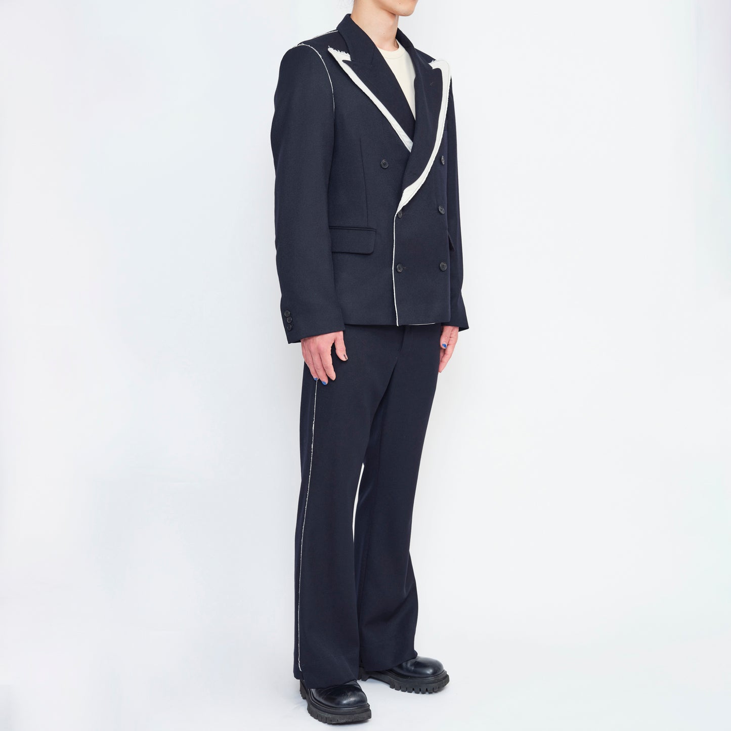 DOUBLE BREASTED JACKET【NAVY】
