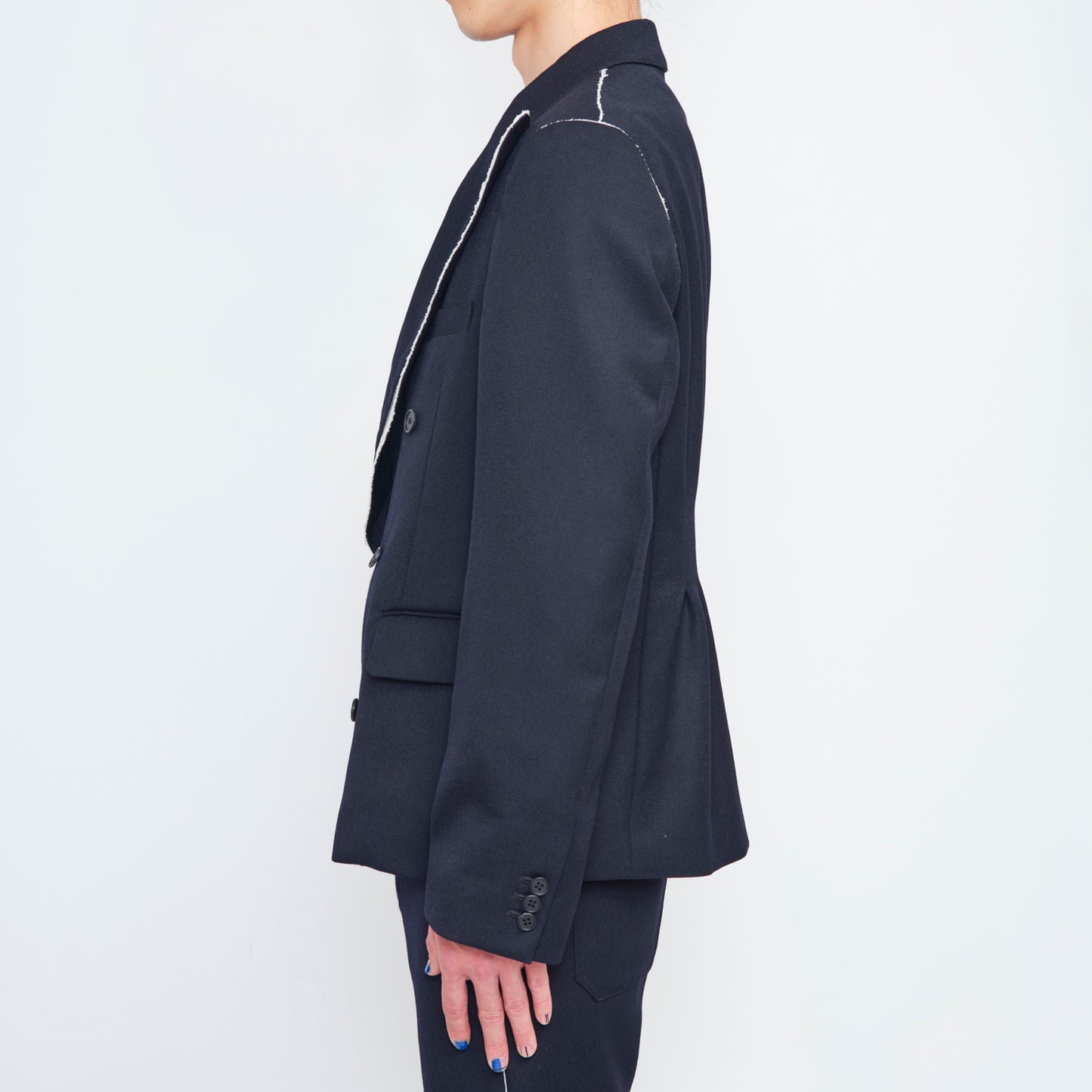 DOUBLE BREASTED JACKET【NAVY】