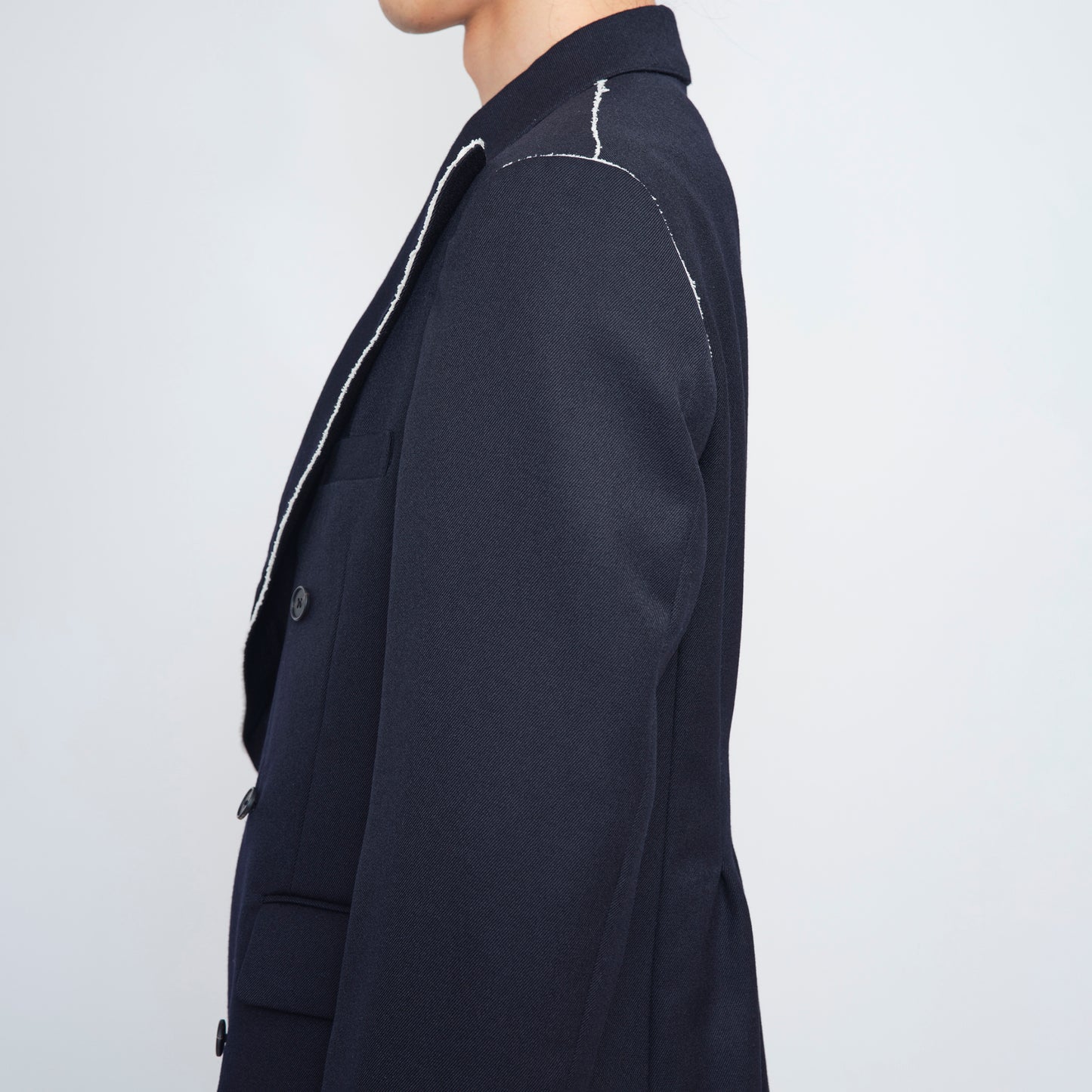 DOUBLE BREASTED JACKET【NAVY】